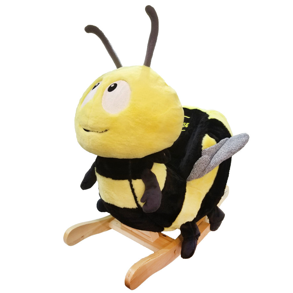 Vee Bee Rocking Chair Gerardo's Toys Little Rockers Bee - Plush Wooden Ride-On Rocker – Toys