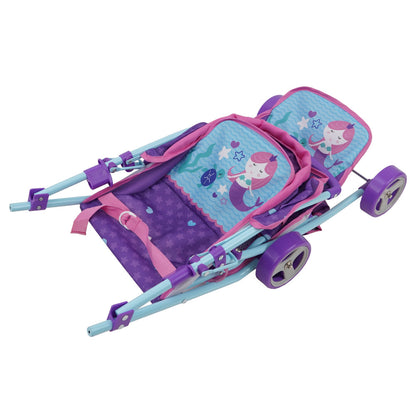 hauck twin doll playset 509 Mermaid Twin Doll Stroller with Adjustable Seats and Safety Lock – Toys"R"Us