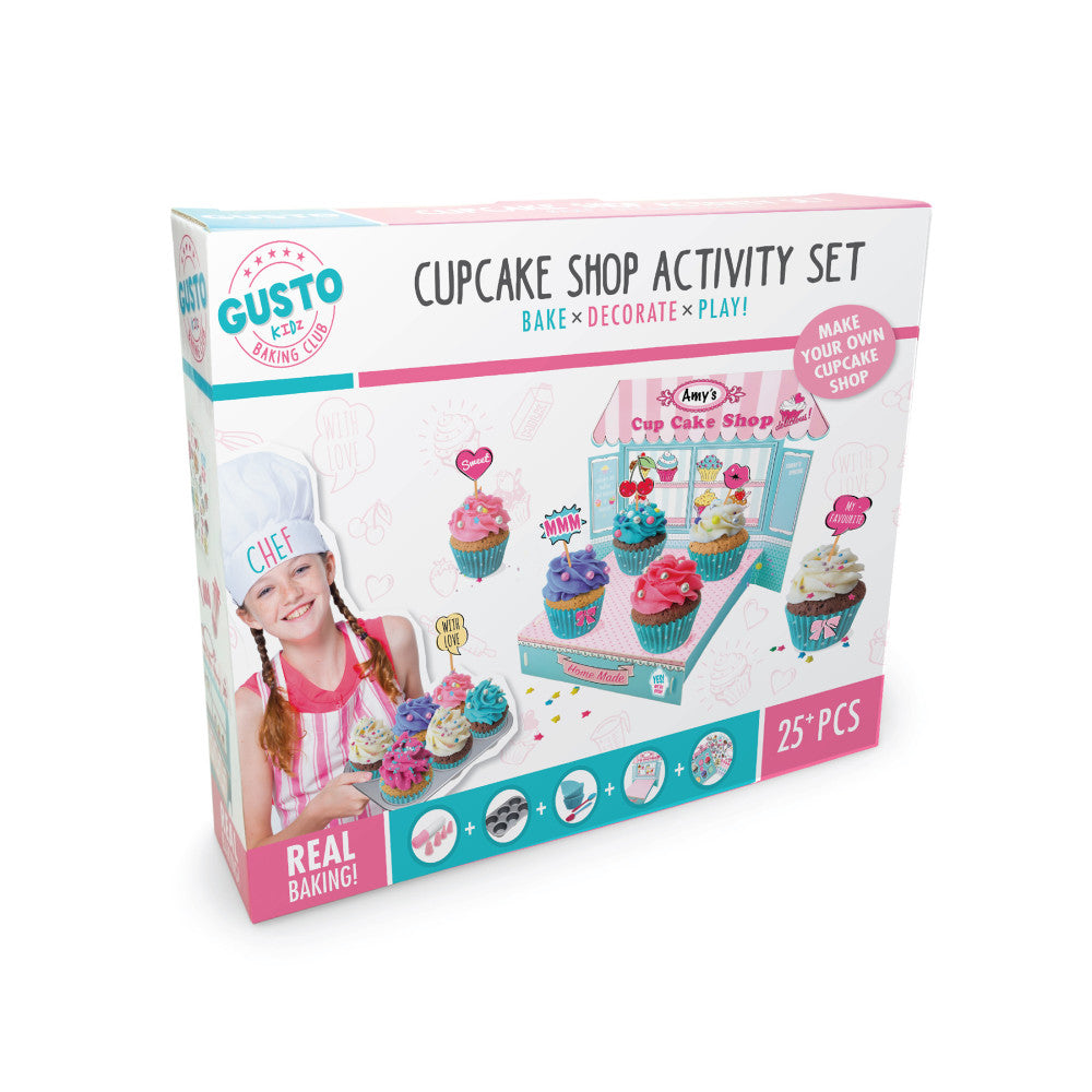 Gusto Kids Cupcake Shop Complete Baking Activity Set