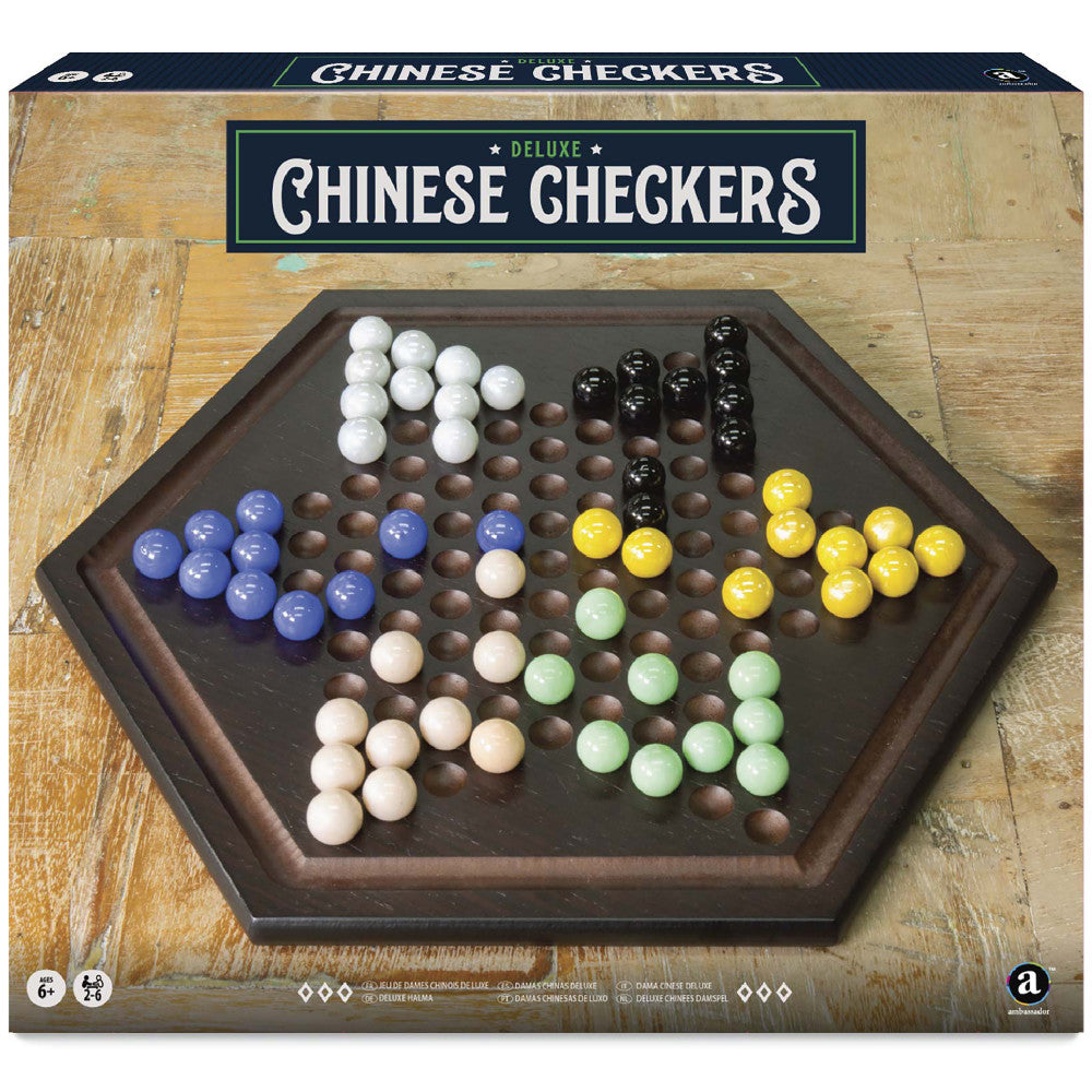 Craftsman Deluxe Chinese Checkers Wooden Game Set