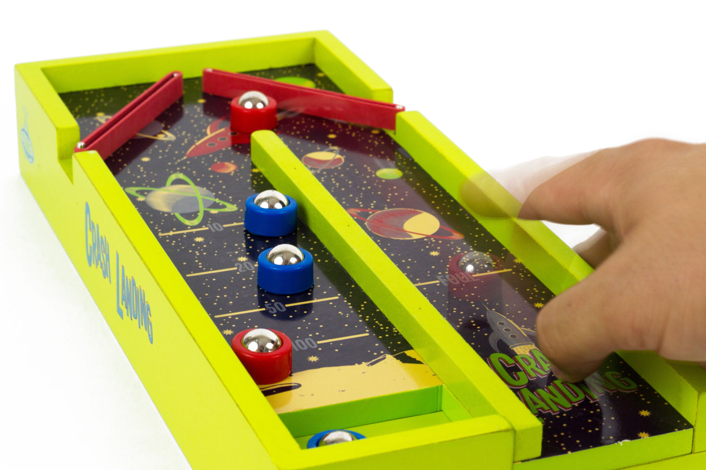 Professor Puzzle Crash Landing Space-Themed Shuffleboard Game