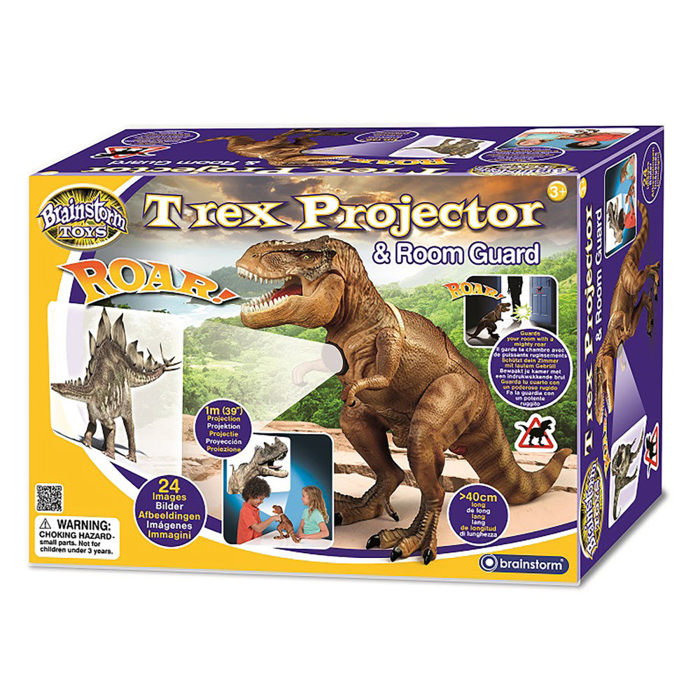 Brainstorm Toys T Rex Dinosaur Projector and Room Guard - 24 Prehistoric Images