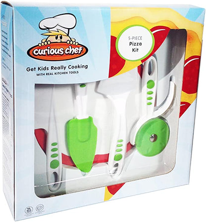 Curious Chef 5 Piece Pizza Kit for Kids