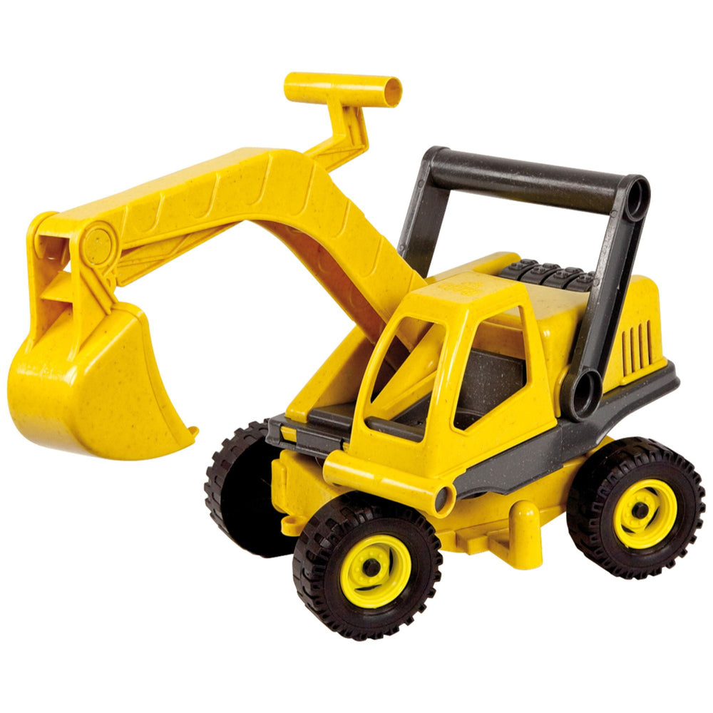 Lena Eco Active Yellow Excavator Truck - Biodegradable, BPA-Free Toy