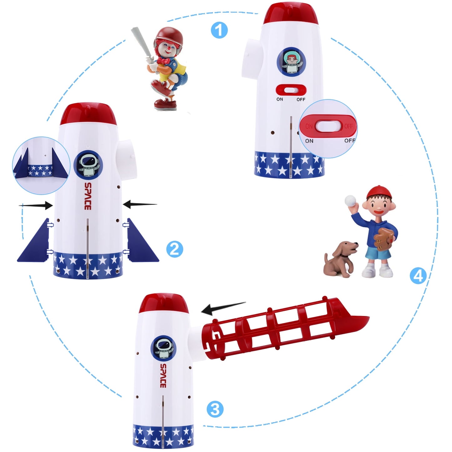 Iplay Ilearn Pop-Up T-Ball Set for Beginner Baseball Fun