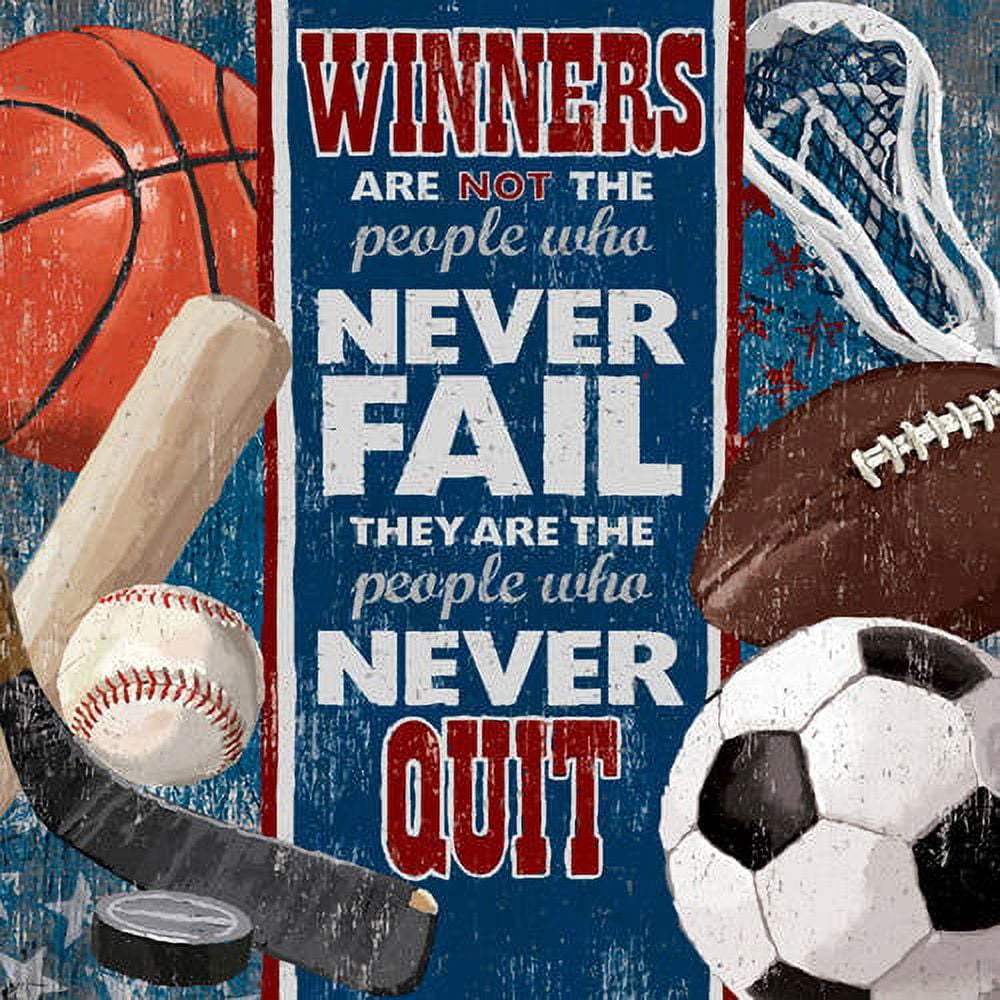 Oopsy Daisy Winners Never Quit Vintage-Inspired Canvas Art by Lori Siebert