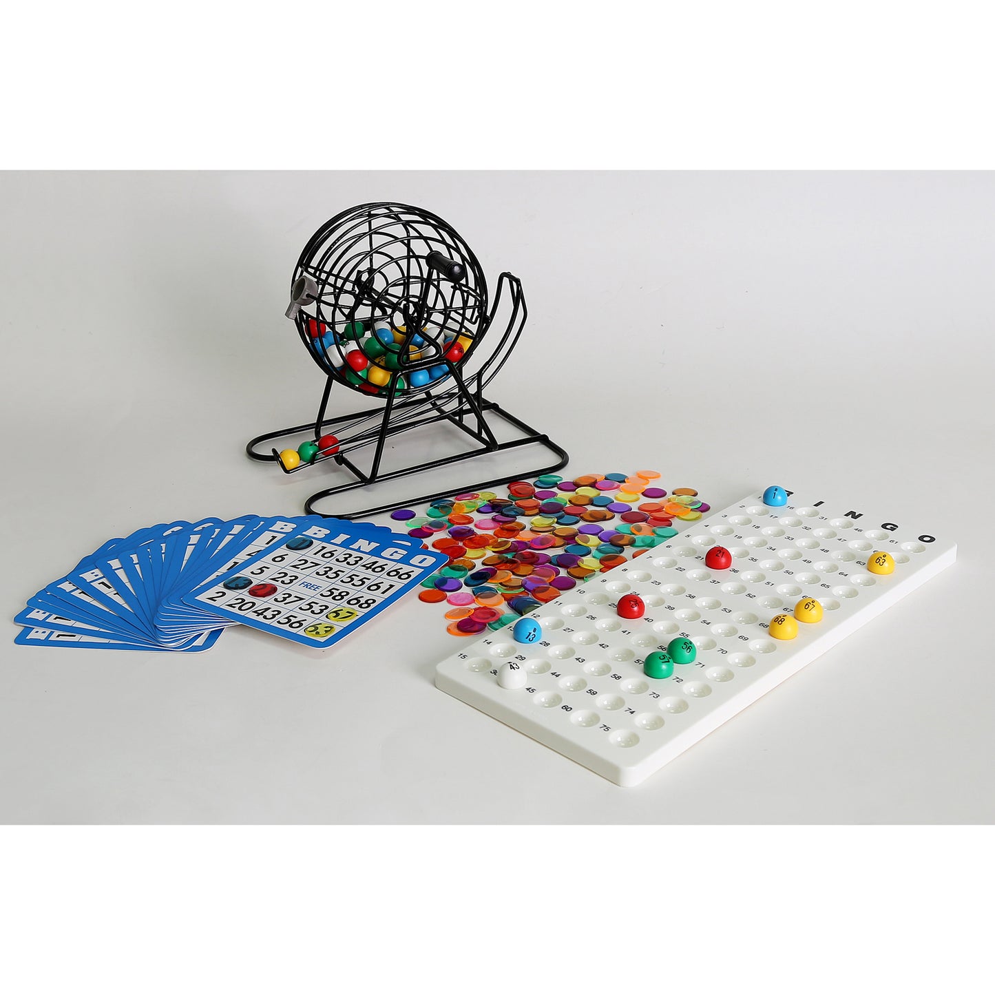 Popular Playthings Classic Metal Cage Bingo Game Set