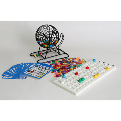 Popular Playthings Classic Metal Cage Bingo Game Set
