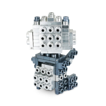 Metomics Wild Animal 71-Piece Panda Bear - Space Silver & Charcoal Black