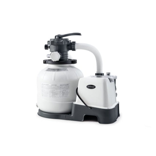 120V Sand Filter Pump & Saltwater System CG-26675 with white tank and black pump