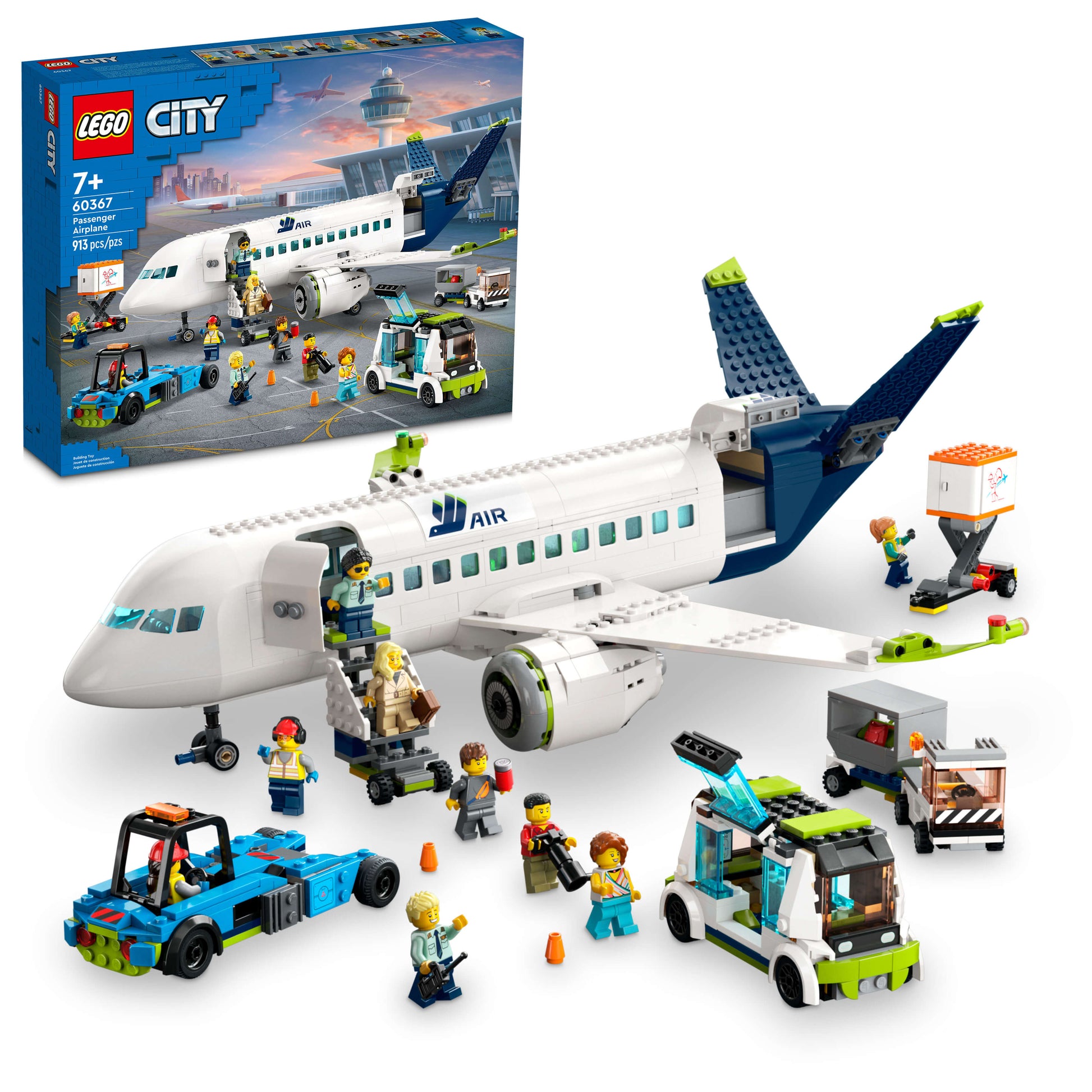 LEGO City Passenger Airplane 60367 Building Toy Set 930 Pieces