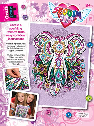 Sequin Art Elephant Picture Board Craft Kit