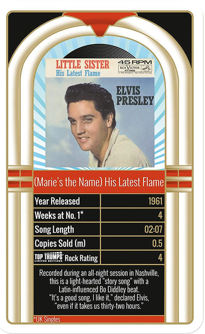Top Trumps Elvis Top 30 Singles Strategy Card Game