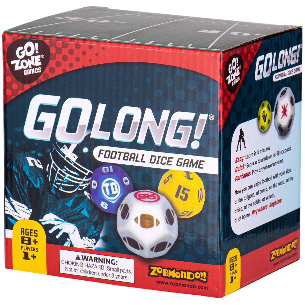GoLong Football Dice Game by Zobmondo!! Strategy Board Game