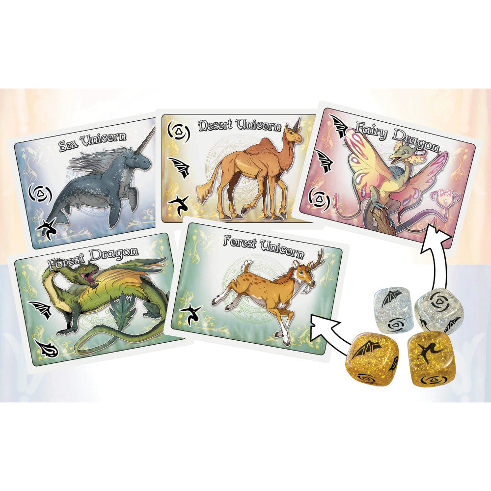 Strange Machine Games: Dragon & Unicorn Collector - Fantasy Card Game, Ages 5+, 2-4 Players