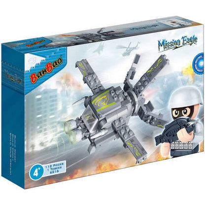 BanBao Mission Eagle D Drone and ToBee Minifigure Set - 112 Pieces