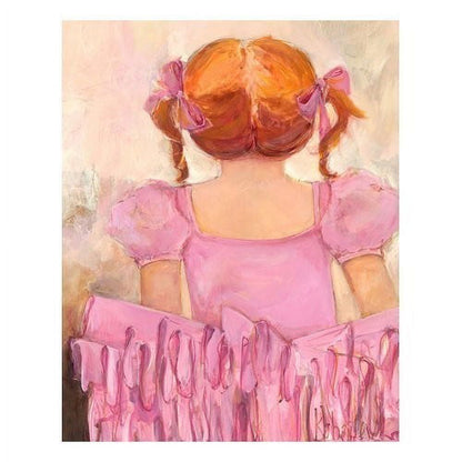 Oopsy Daisys Angelic Ballerina 14 inch Mixed Media Wall Art - Red Haired