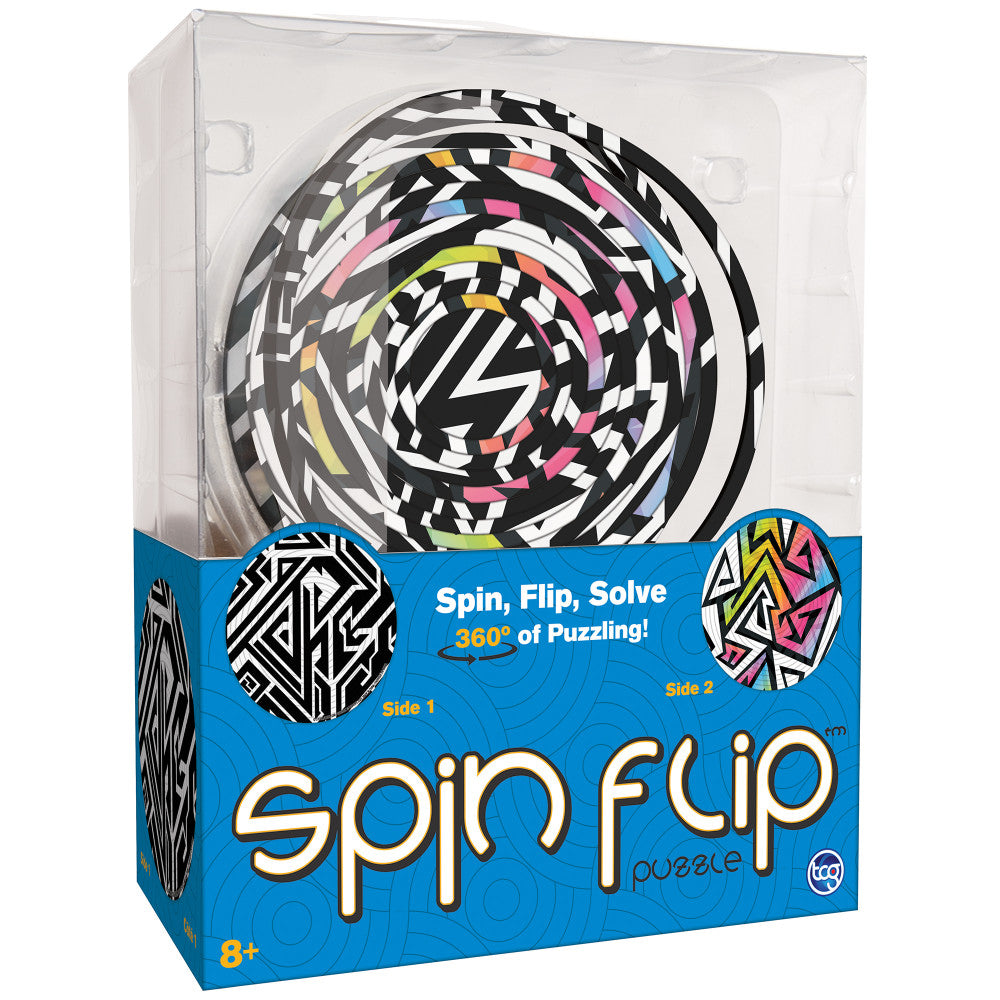 Spin Flip: Puzzle Abstract Fun - 14 Rings - 2-In-1: Double-Sided Puzzle