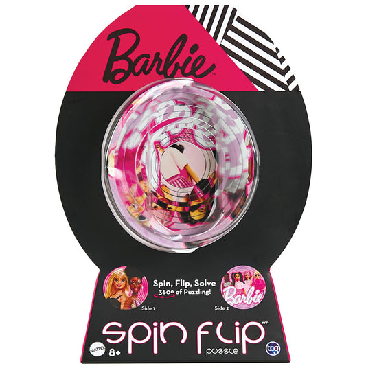 Spin Flip Puzzle: Barbie Glam Girls - 12 Rings - 2-In-1: Double-Sided Puzzle