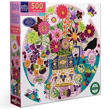 eeBoo Piece & Love: Fruits & Flowers - 500 Piece Puzzle