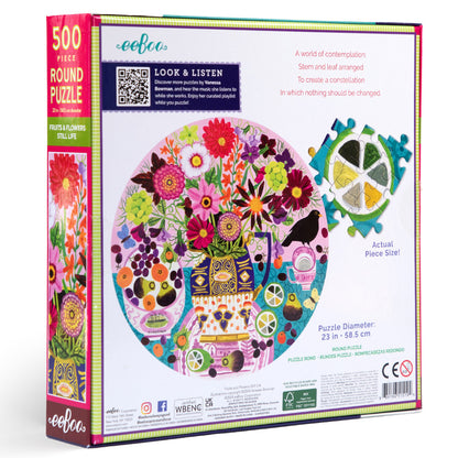 eeBoo Piece & Love: Fruits & Flowers - 500 Piece Puzzle