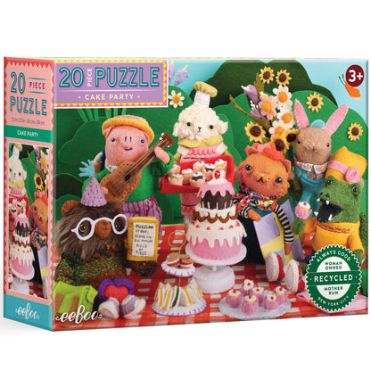eeBoo Cake Party 20 Piece Jigsaw Puzzle for Kids, Age 3+ – Toys