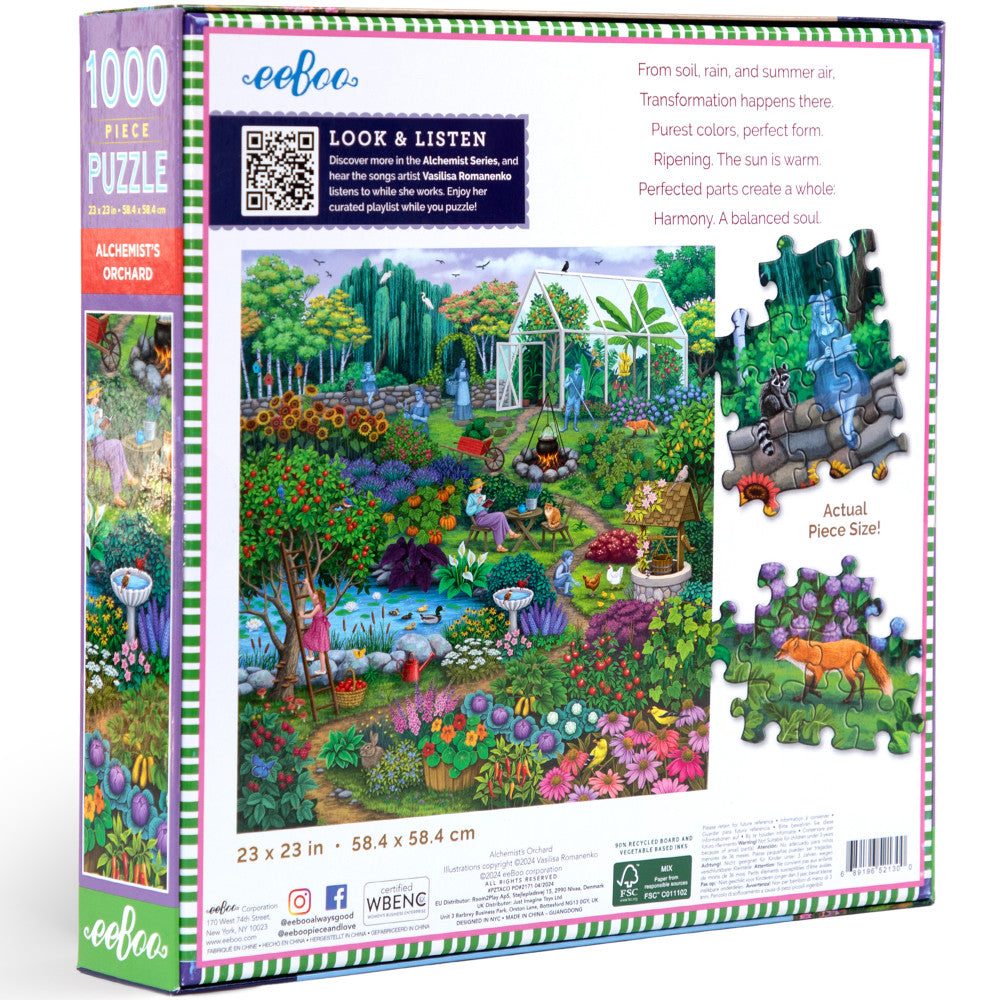 eeBoo Piece & Love: Alchemist's Orchard - 1000 Piece Puzzle