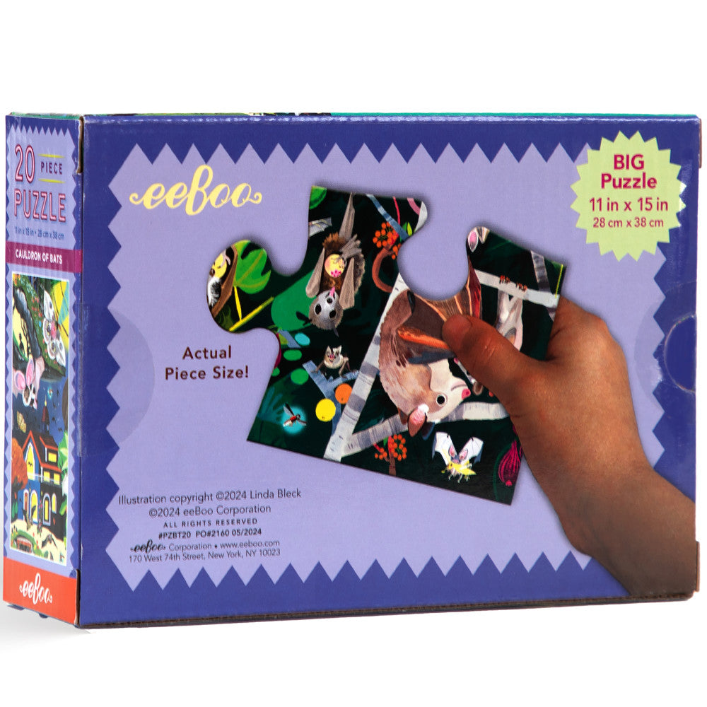 eeBoo: Love of Bats - 20 Piece Puzzle - Kids Ages 3+