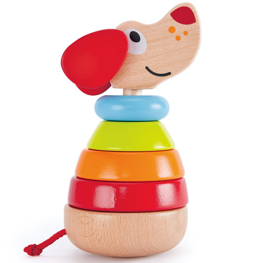 Hape: Pepe Sound Stacker - 6pc Wooden Puppy Toy