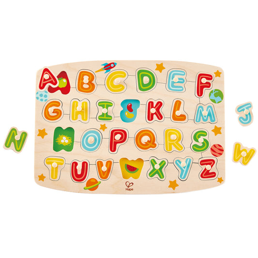 Hape: Peg Puzzle: ABC Picture - 27pc Wooden Puzzle