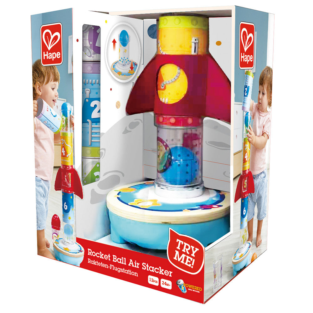 Hape: Rocket Ball Air Stacker - Sorting & Construction Stacking Toy