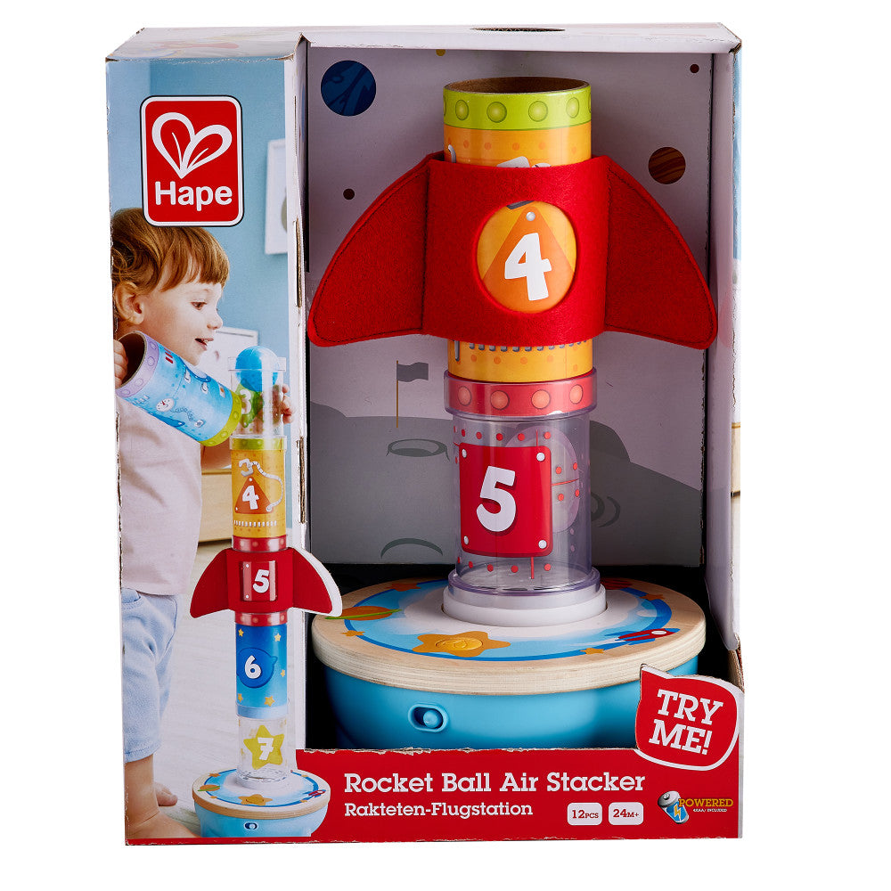 Hape: Rocket Ball Air Stacker - Sorting & Construction Stacking Toy