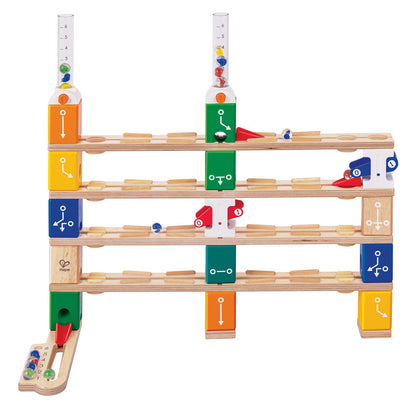 Hape: Quadrilla Basic Coding Set - 102 pc Wooden Marble Run Construction