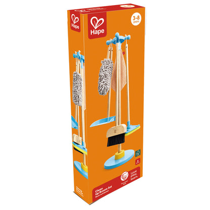 Hape: Clean Up Broom Set - 6pc, Yellow & Blue Playset
