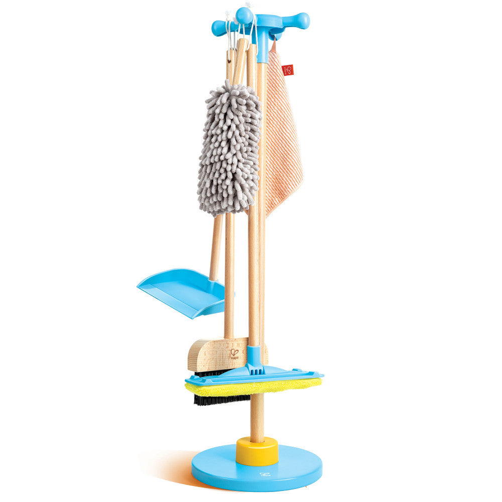 Hape: Clean Up Broom Set - 6pc, Yellow & Blue Playset