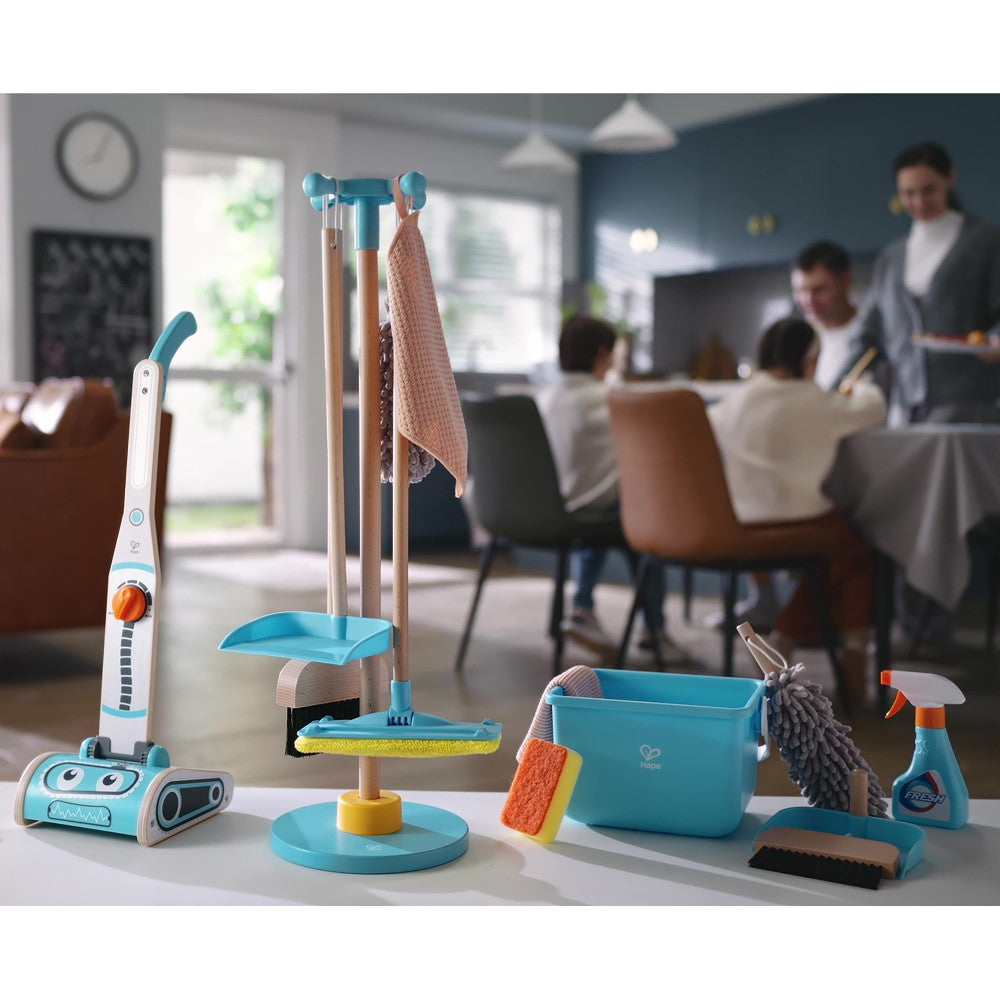 Hape: Clean Up Broom Set - 6pc, Yellow & Blue Playset