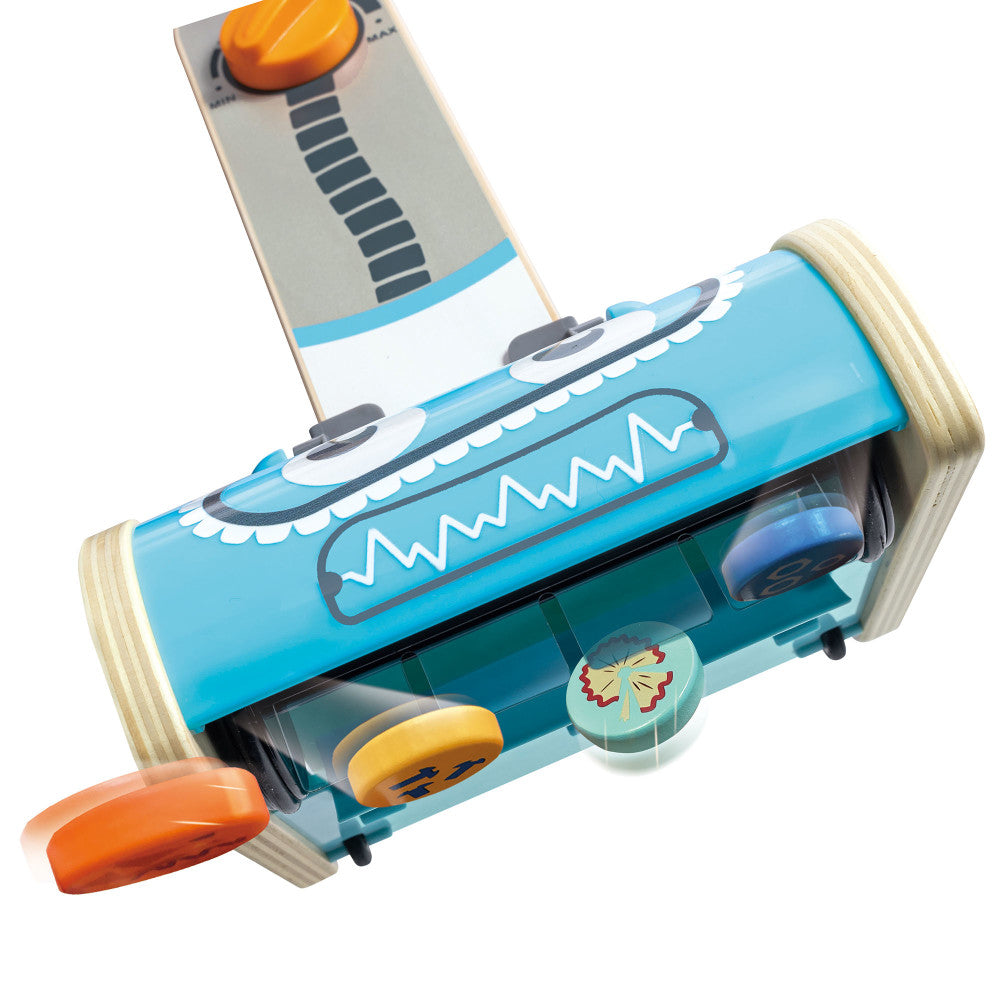 Hape: Robot Vacuum Clean Up Playset - Blue Wooden Cleaning Toy