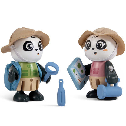 Hape: Sam & Pam Set - 2 Panda Articulated Toy Figurines