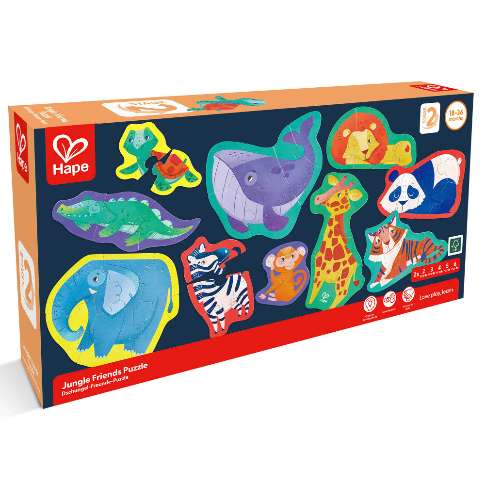 Hape Pepe Blockpuzzle - 9 Würfel Für 6 Verschiedene Puzzles, Ab 24 Monaten