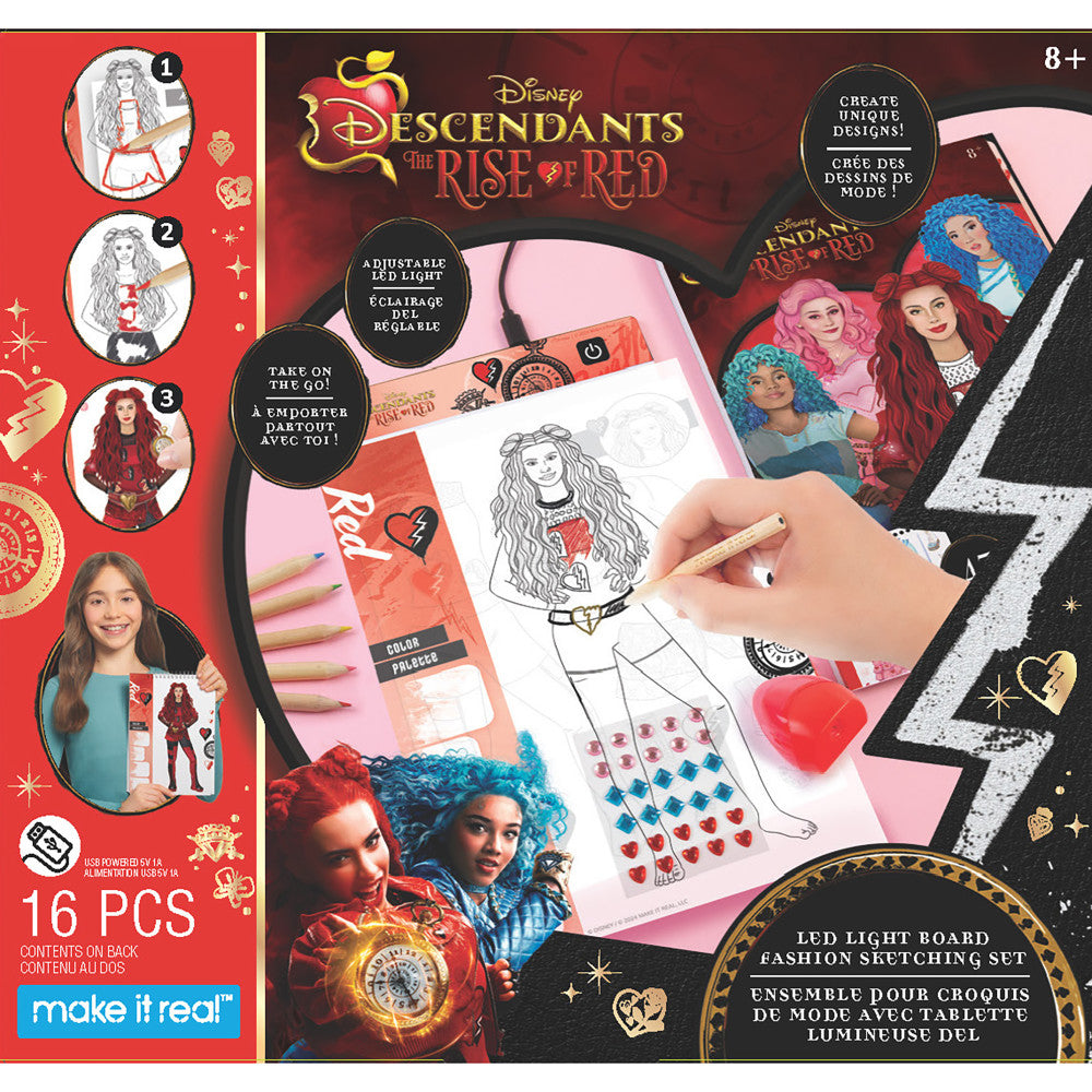 Make It Real: Descendants 4 Rise Of Red - LED Light Board Fashion Sketching Set