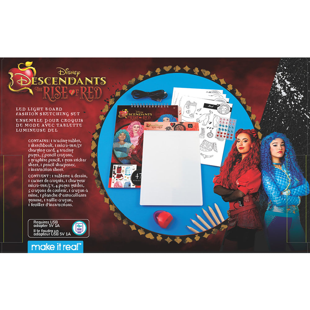 Make It Real: Descendants 4 Rise Of Red - LED Light Board Fashion Sketching Set