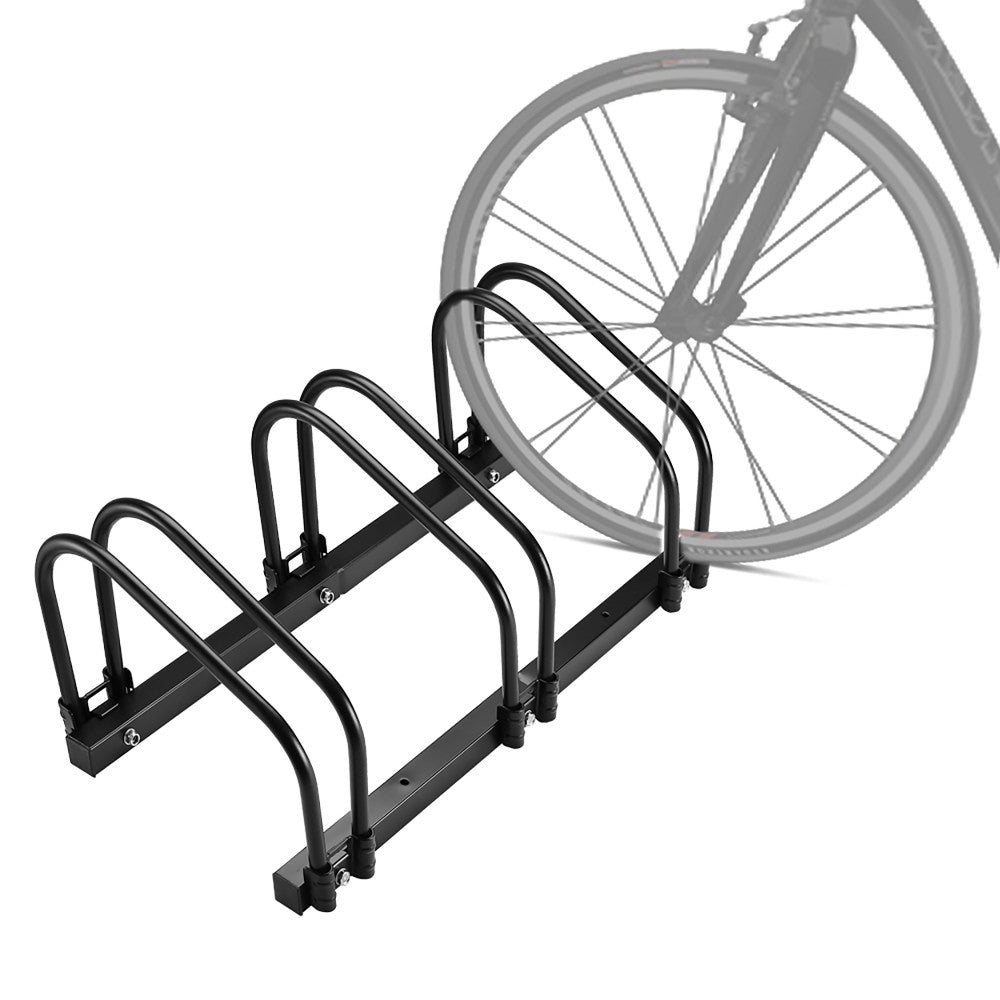 Trimate Bicycle Floor Parking Rack Stand for 3 Bicycles, Indoor Home Garage Storage