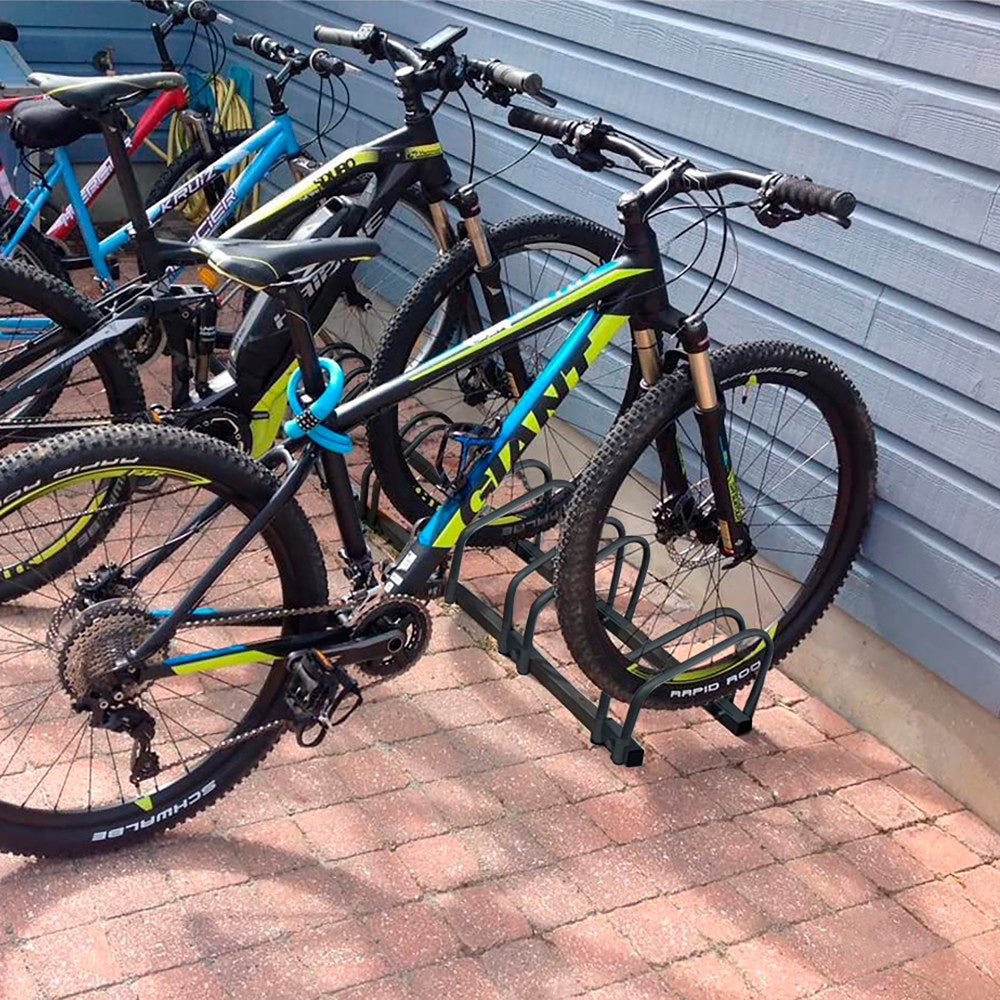 Trimate Bicycle Floor Parking Rack Stand for 3 Bicycles, Indoor Home Garage Storage