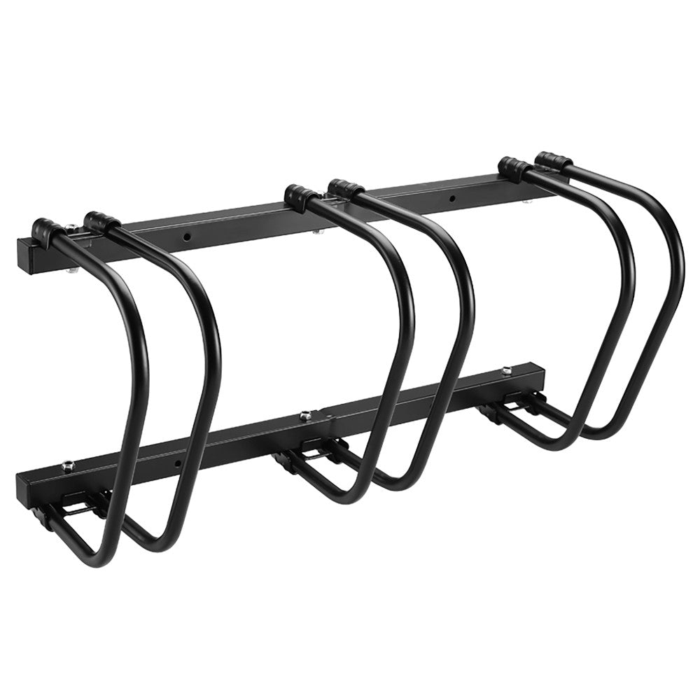 Trimate Bicycle Floor Parking Rack Stand for 3 Bicycles, Indoor Home Garage Storage