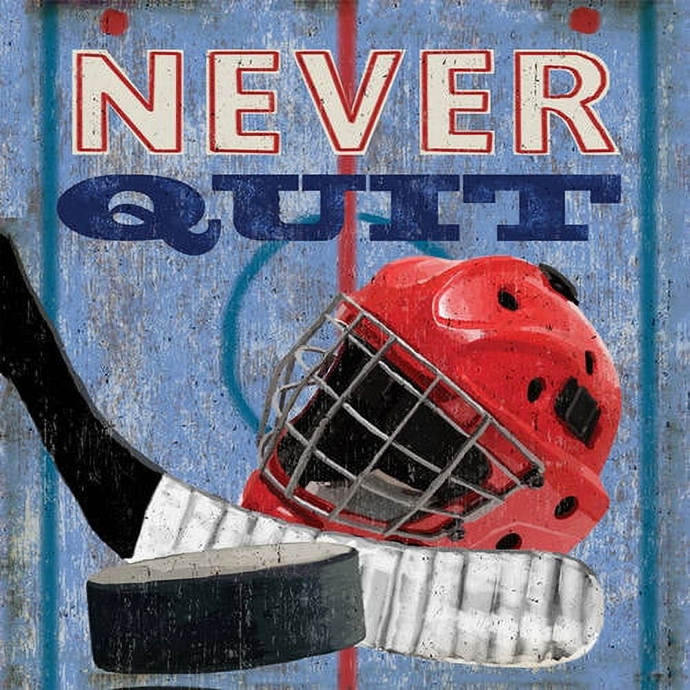 Lori Siebert Oopsy Daisys Never Quit Inspirational Sports Wall Art