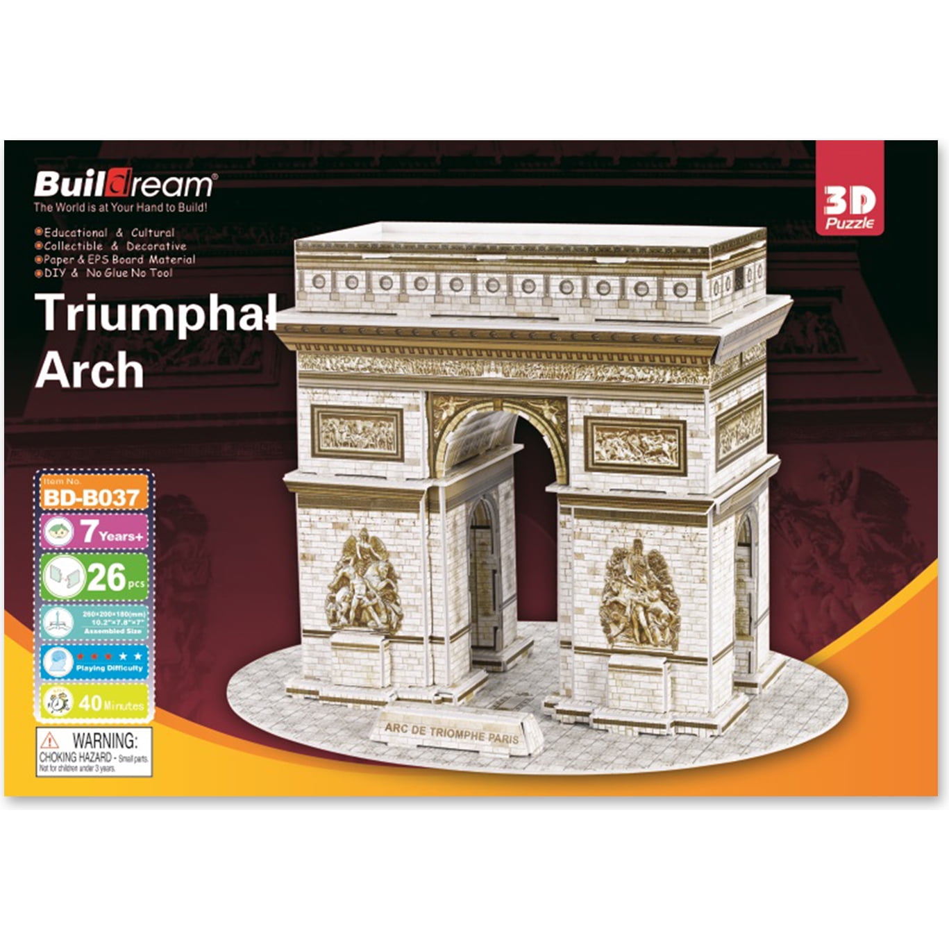 Build Dream Arc de Triomphe Monument Model Kit