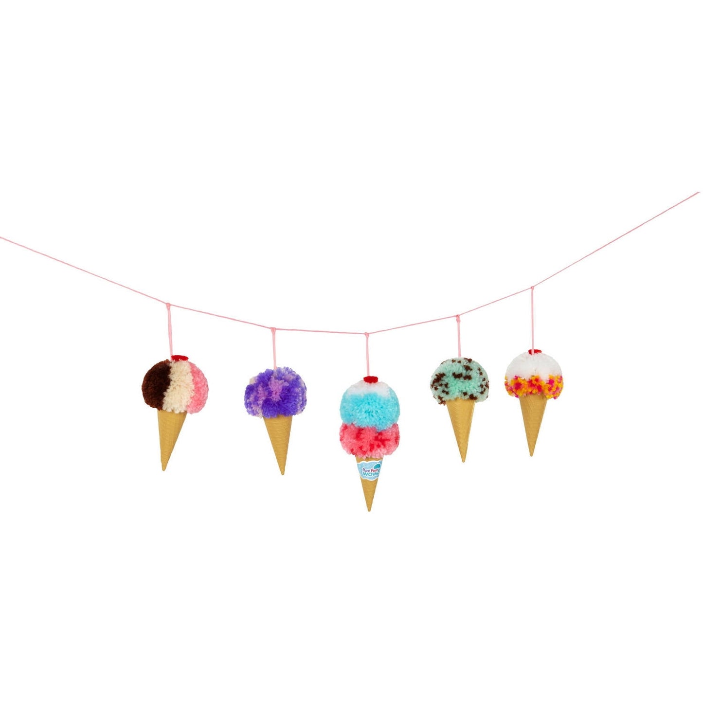 Pom Pom Wow Ice Cream Cone Crafting Banner Kit
