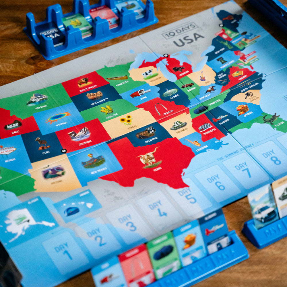 USAopoly: 10 Days in The USA - Strategy Board Game, Ages 8+, 2-4 Players