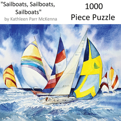 Hart Puzzles Sailboats by Kathleen Parr McKenna - 1000 pc