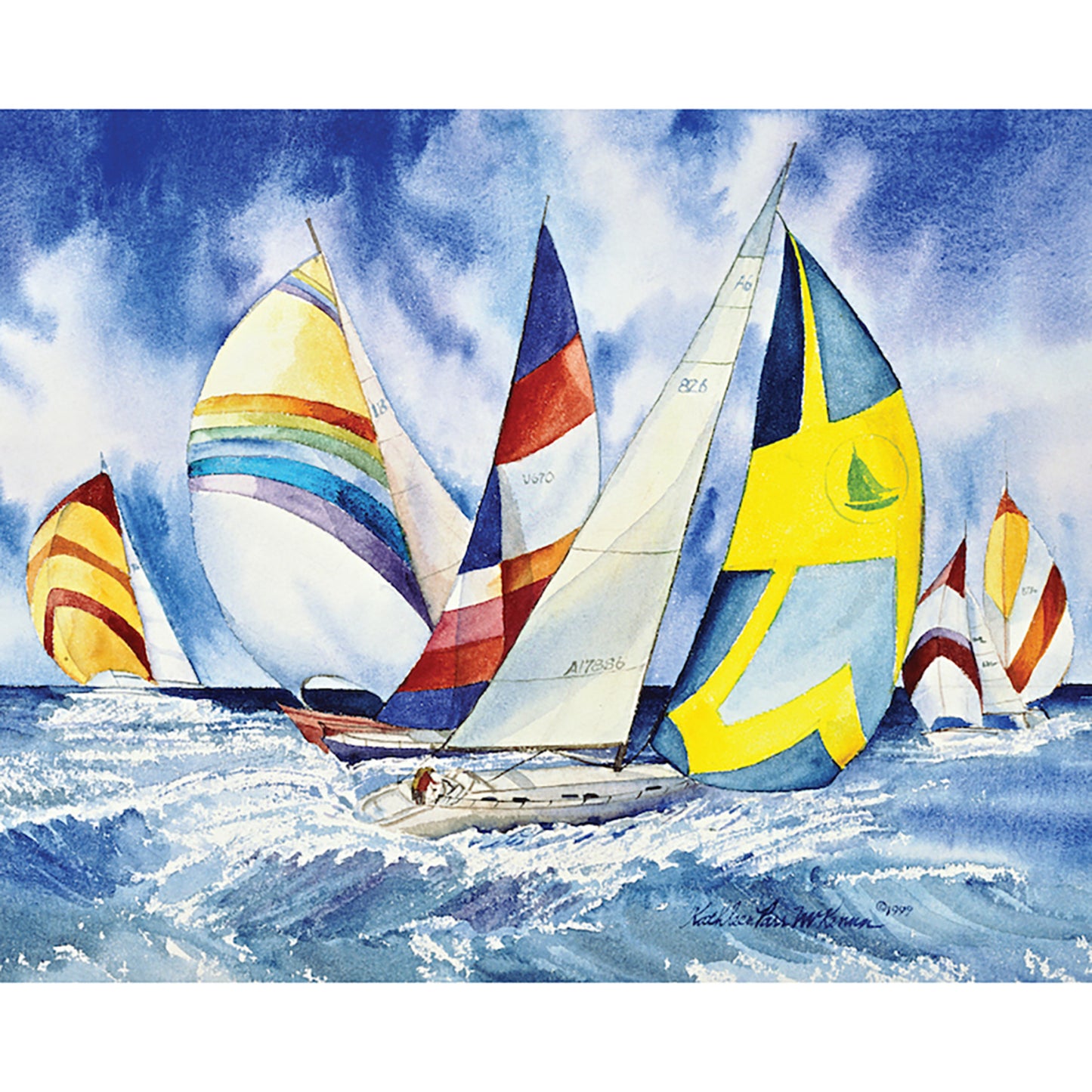 Hart Puzzles Sailboats by Kathleen Parr McKenna - 1000 pc